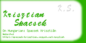 krisztian spacsek business card